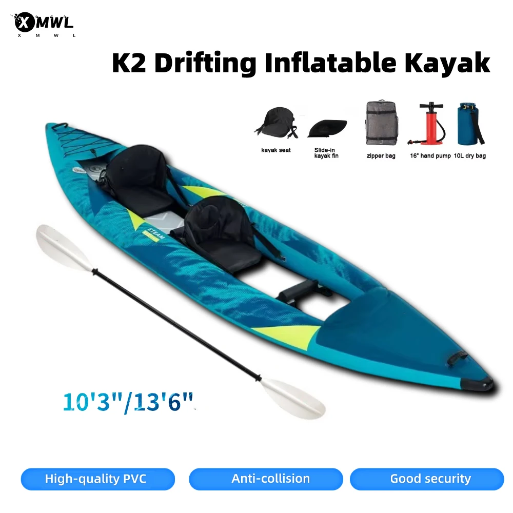 Fishing Kayak Paddle - Canoe Kayak Inflatable Boat 1-2 People
